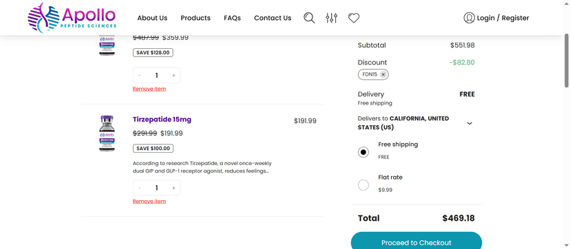 Apollo Peptide Sciences Discount - 15% Off on Research Peptides